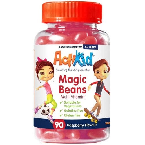 ActiKid Magic Beans Multi-Vitamin, Raspberry, 90 Gummies
