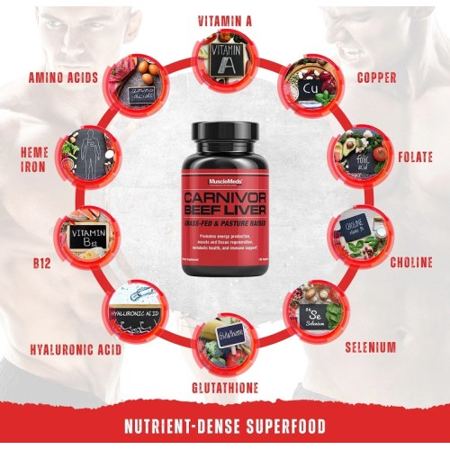 MuscleMeds Beef Liver, 180 Capsules - 2