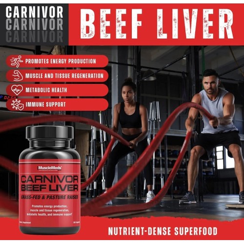 MuscleMeds Beef Liver, 180 Capsules - 1