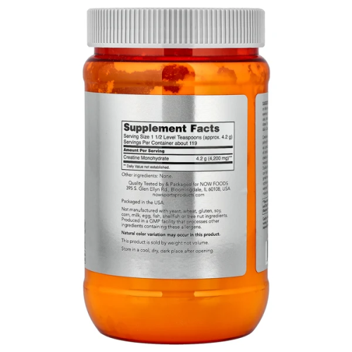 NOW Micronized Creatine Monohydrate, 500 Grams - 1