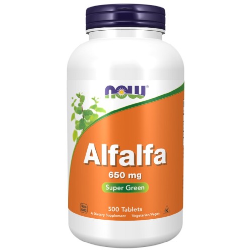 NOW Alfalfa 650mg, 500 Tablets