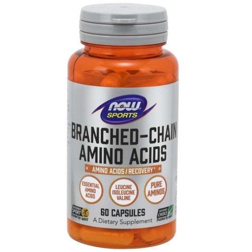 NOW Branched Chain Amino Acids, 60 Capsules