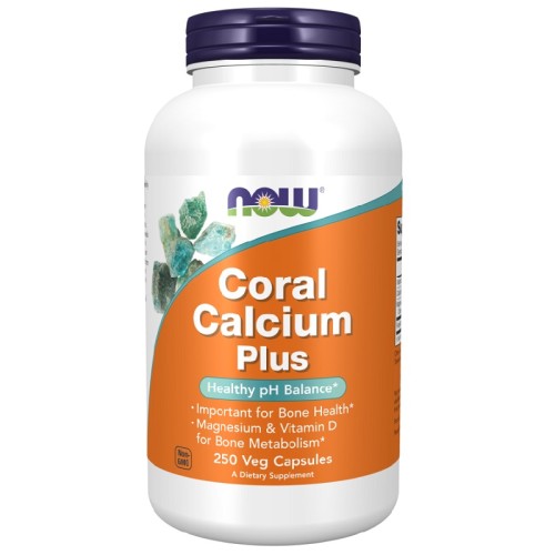 NOW Coral Calcium Plus, 250 Veg Capsules