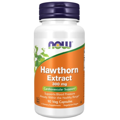 NOW Hawthorn Extract 300 mg, 90 Veg Capsules