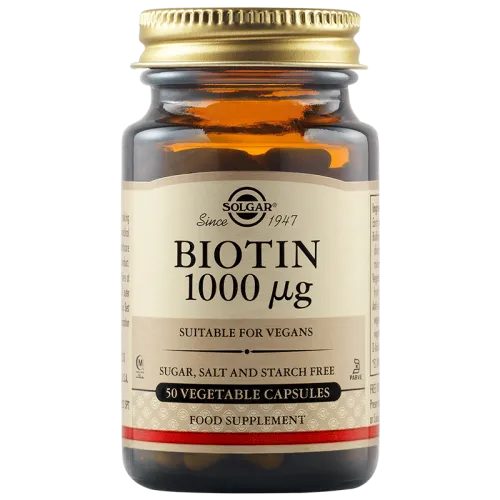 Solgar Biotin 1000 mcg, 50 vegetable capsules