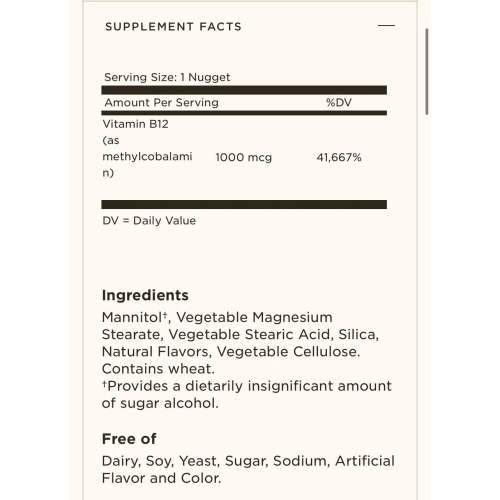 Solgar Methylcobalamin 1000 mg, 30 tablets - 1