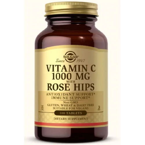 Solgar Vitamin C 1000 mg with Rose Hips, 100 tablets