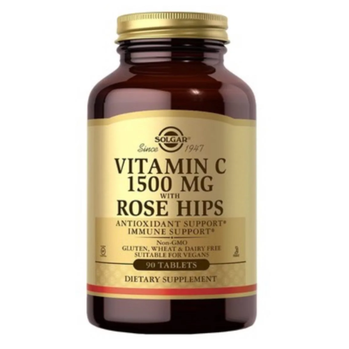 Solgar Vitamin C with Rose Hips 1500 mg, 90 tablets