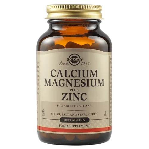 Solgar Calcium Magnesium Plus Zinc, 100 tablets