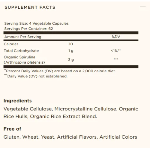 Solgar Spirulina 750 mg, 80 capsules - 1
