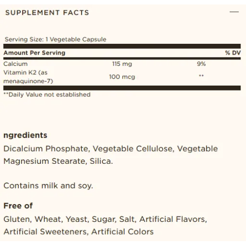 Solgar Vitamin К2 - MK7 100 mcg, 50 vegetable capsules - 1