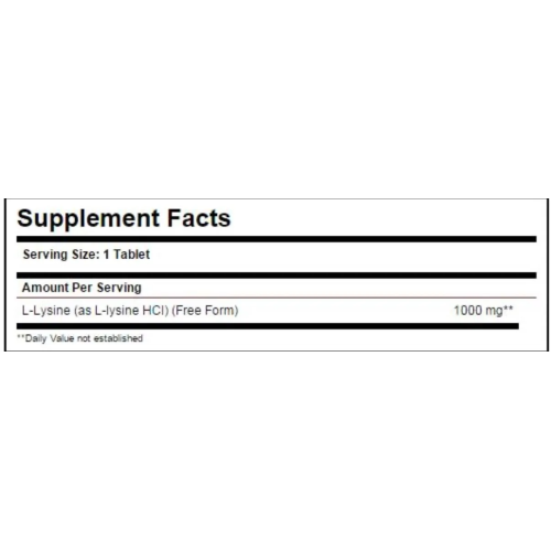 Solgar L-Lysine 1000 mg, 50 tablets - 1