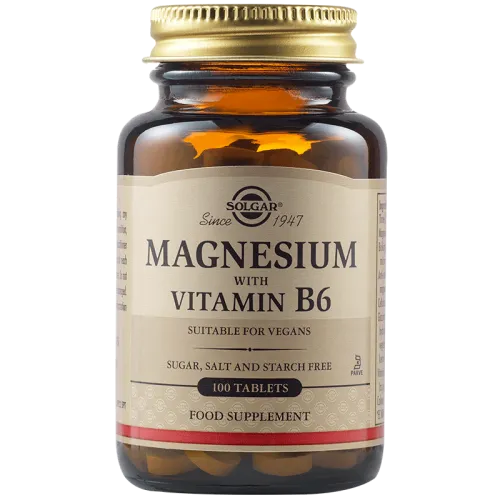 Solgar Magnesium with Vitamin B6, 100 tablets