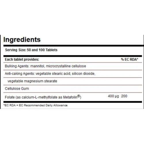 Solgar Folate 400 mcg, 50 tablets - 1