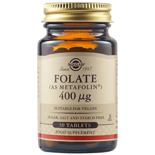 Solgar Folate 400 mcg, 50 tablets
