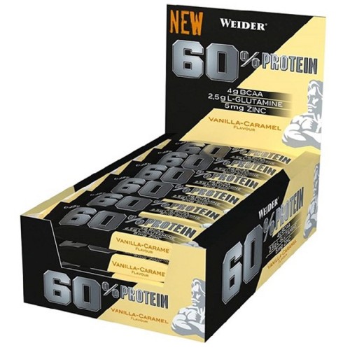 Weider 60% Protein Bar, 1x45 Grams/24 bars box/
